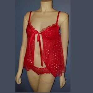 Babydoll Red Polka Dot 36B undies SM (VS inspired)
